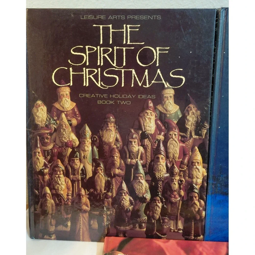 Leisure Arts The Spirit of Christmas Lot of 5 Books 1 2 6 7 + Cookbook HC